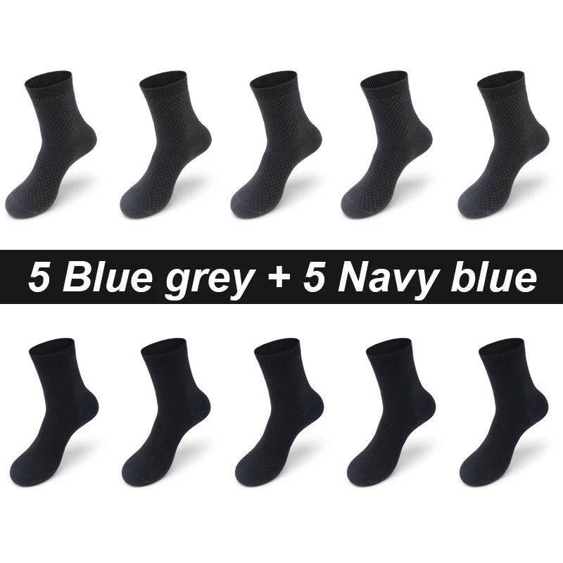 Men’s Bamboo Dress Socks – 10 Pairs, Breathable
