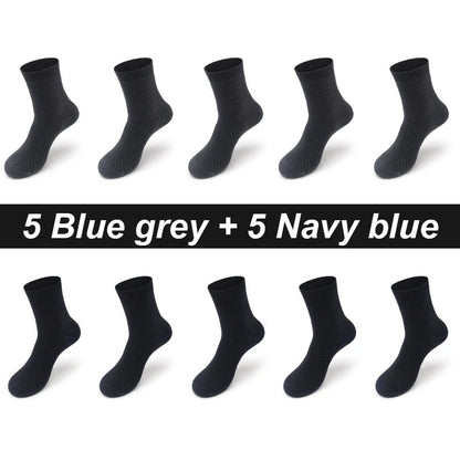 Men’s Bamboo Dress Socks – 10 Pairs, Breathable