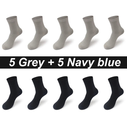 Men’s Bamboo Dress Socks – 10 Pairs, Breathable