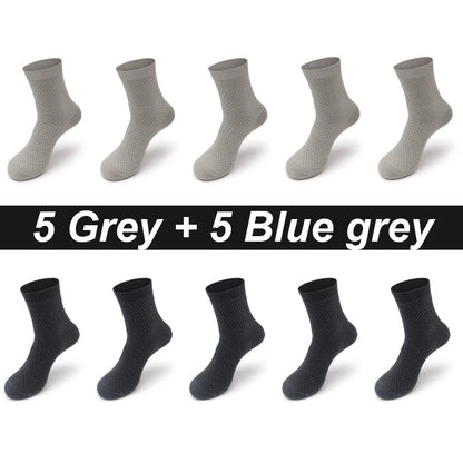 Men’s Bamboo Dress Socks – 10 Pairs, Breathable