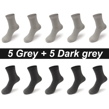Men’s Bamboo Dress Socks – 10 Pairs, Breathable