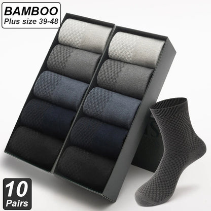 Men’s Bamboo Dress Socks – 10 Pairs, Breathable