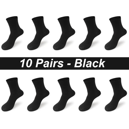 Men’s Bamboo Dress Socks – 10 Pairs, Breathable