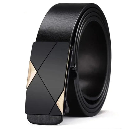 Men’s PU Leather Belt – Automatic Buckle, Casual & Business