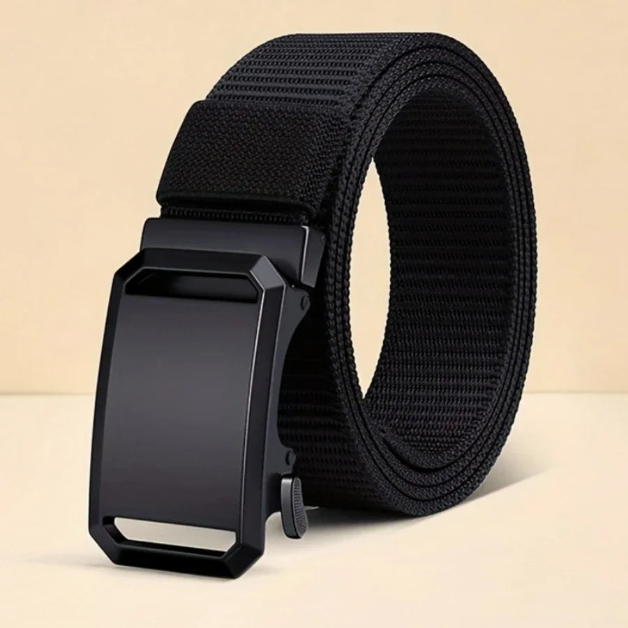 Men’s Tactical Canvas Belt, Automatic Buckle,