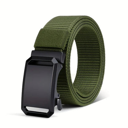 Men’s Tactical Canvas Belt, Automatic Buckle,