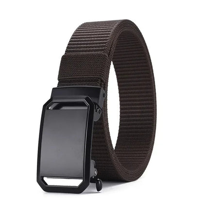 Men’s Tactical Canvas Belt, Automatic Buckle,