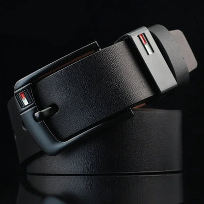 Men's PU Leather Belt – Alloy Buckle, Punk Style, Adjustable Fit