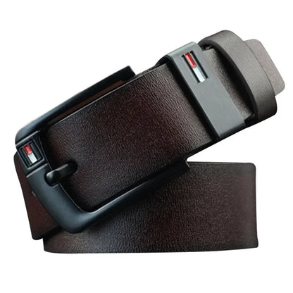 Men's PU Leather Belt – Alloy Buckle, Punk Style, Adjustable Fit