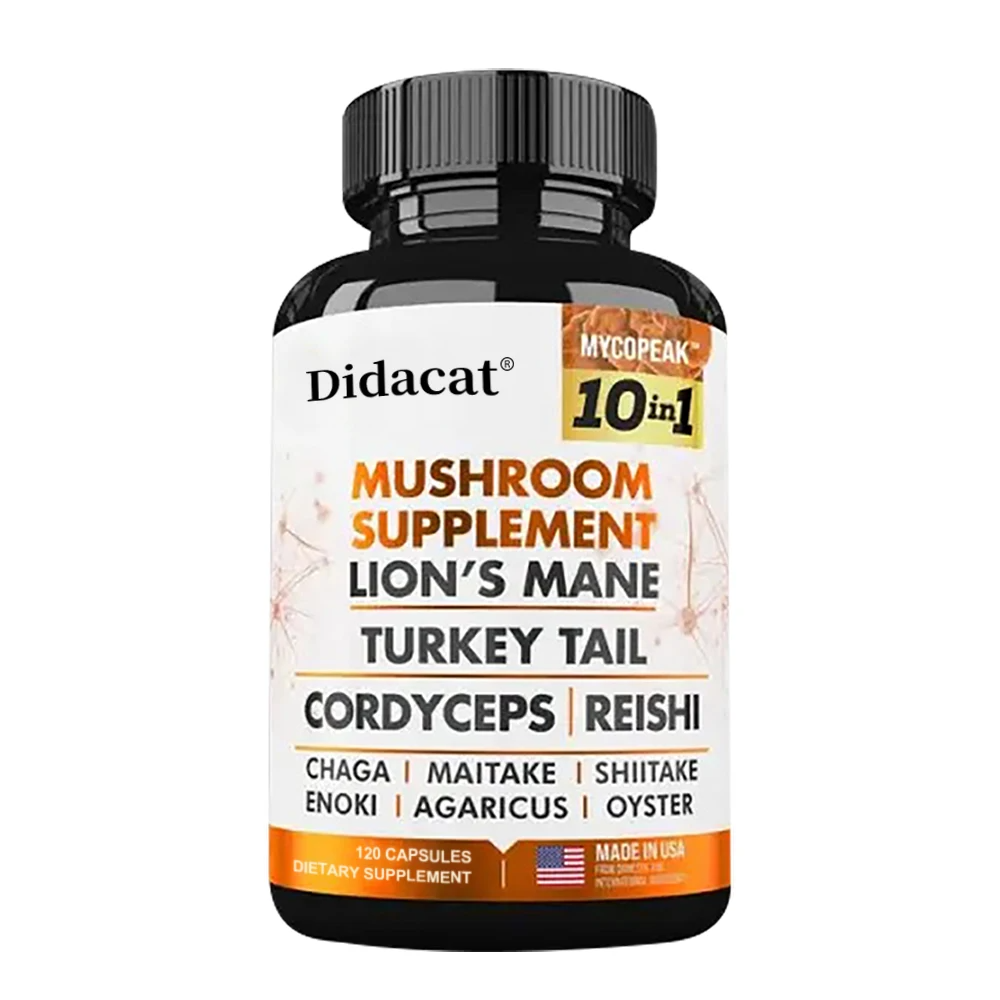 Mushroom Complex Supplement – 10x Strength Lions Mane