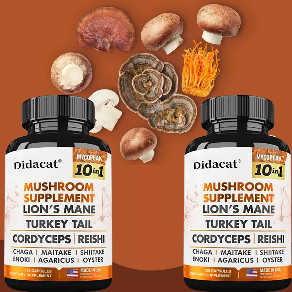 Mushroom Complex Supplement – 10x Strength Lions Mane