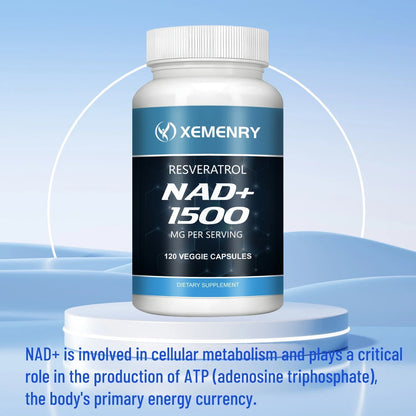NAD+ Supplements with Resveratrol – 120 Capsules