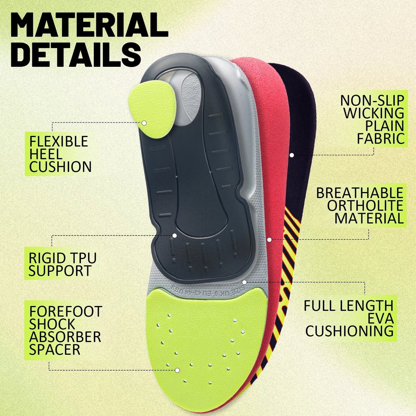 Orthopedic Arch Support Insoles – Plantar Fasciitis Relief,