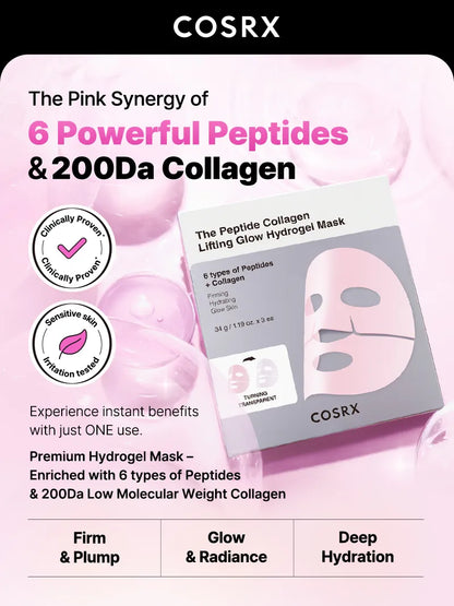 COSRX The Peptide Collagen Lifting Glow Hydrogel Mask_3ea