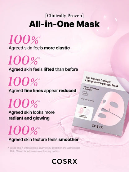 COSRX The Peptide Collagen Lifting Glow Hydrogel Mask_3ea