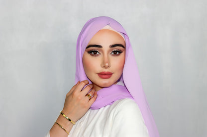Premium Chiffon Purple Hijab