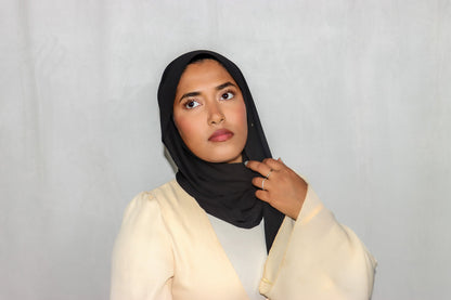 Premium Chiffon Black Hijab