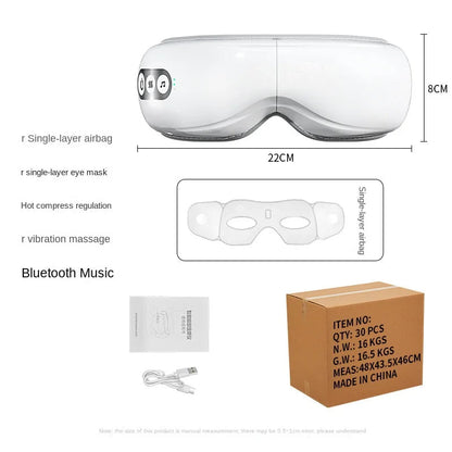 RENPHO Heated Air‑Pressure Eye Massager, Foldable Bluetooth White