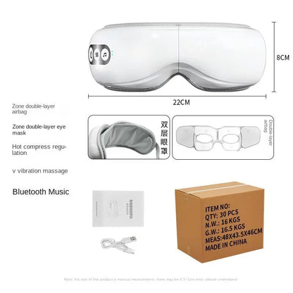 RENPHO Heated Air‑Pressure Eye Massager, Foldable Bluetooth White