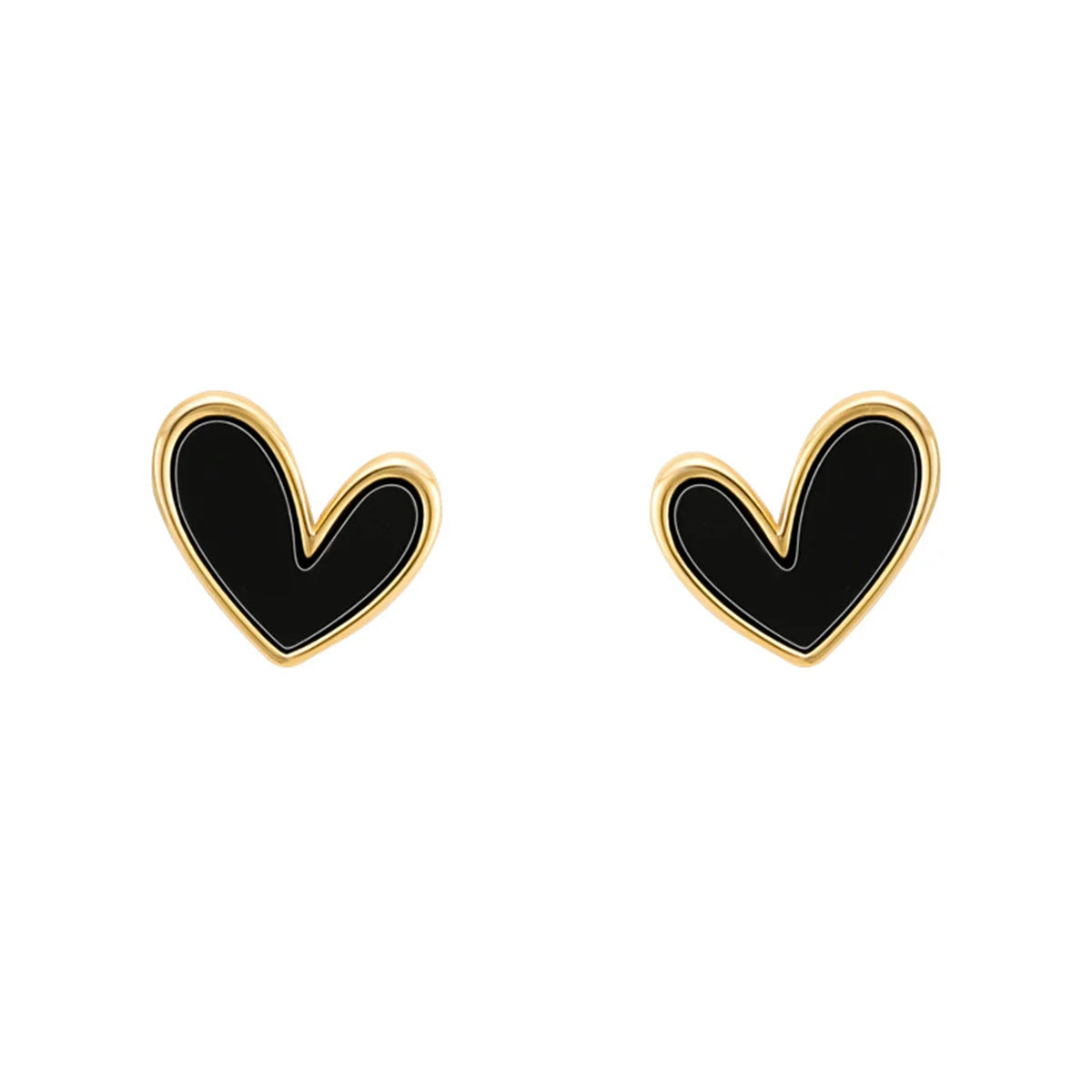 New Korean Sweet Cute Heart Stud Earrings for Women