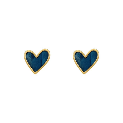 New Korean Sweet Cute Heart Stud Earrings for Women