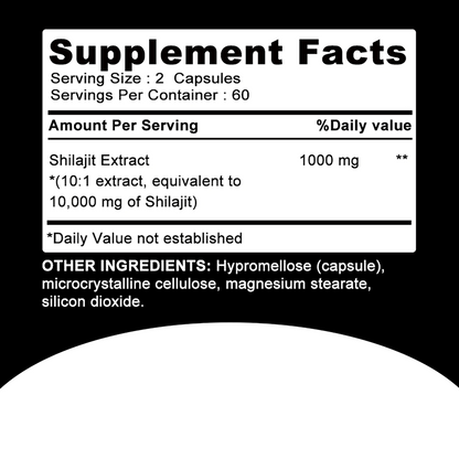 Shilajit Capsules 120ct – Natural Energy & Detox Support