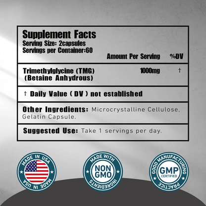 TMG Trimethylglycine – Betaine Anhydrous Supplement