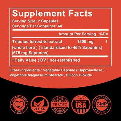 Tribulus Terrestris Capsules – Natural Testosterone