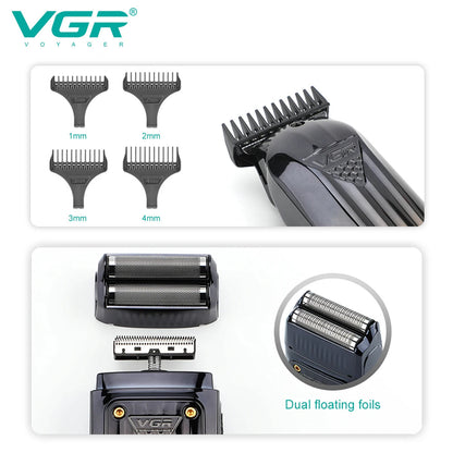 VGR V-644 Hair Clipper Set, Gradient Trimmer & Shaver, Rechargeable