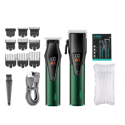 VGR V-677 Hair Clipper for Men, LED Display, Cordless, Adjustable Blades