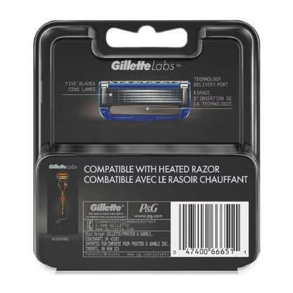 GILLETTE Labs Waterproof Heated Razor Blade Cartridge Refill 4s (Expiry: Nov`2025)