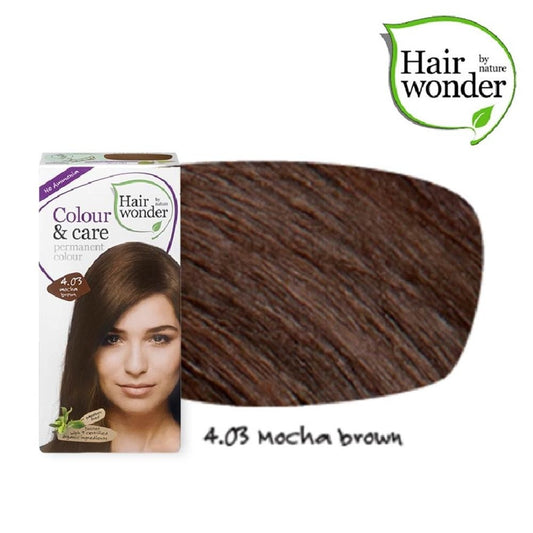 HAIR WONDER Colour & Care Organic #4.03 Mocha Brown