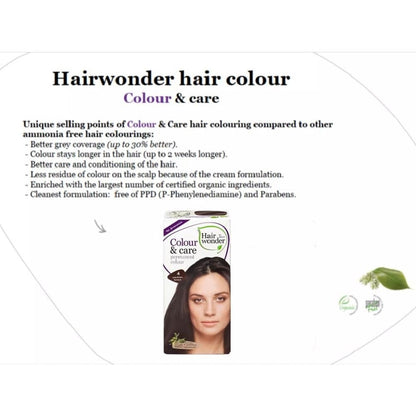 HAIR WONDER Colour & Care Organic #4 Medium Brown