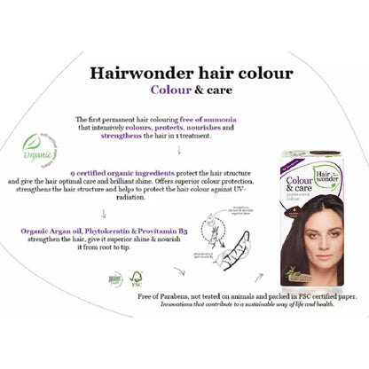 HAIR WONDER Colour & Care Organic #4 Medium Brown