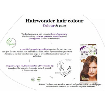 HAIR WONDER Colour & Care Organic #6.35 Hazelnut