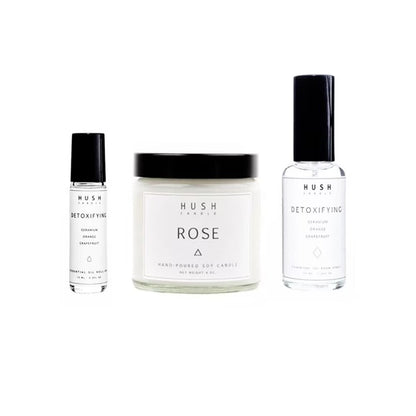 HUSH CANDLE Detoxifying Packset consists Rose