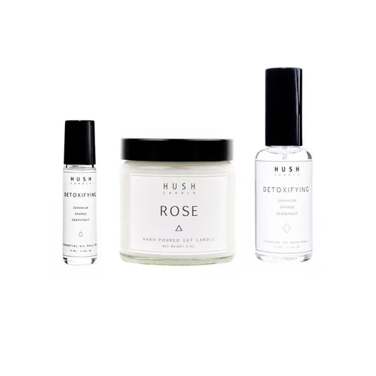 HUSH CANDLE Detoxifying Packset consists Rose