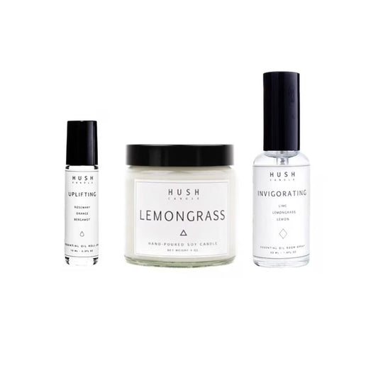 HUSH CANDLE Uplifting Packset consists Lemongrass
