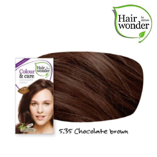 HAIR WONDER Colour & Care Organic #5.35 Chocolate Brown
