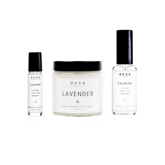 HUSH CANDLE Calming Packset consists Lavender