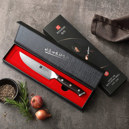 XINZUO 5" Steak Knife, German Steel, Ebony Handle, Sharp Blade