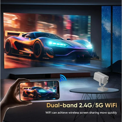 GCZ Mini Projector with WiFi and Bluetooth