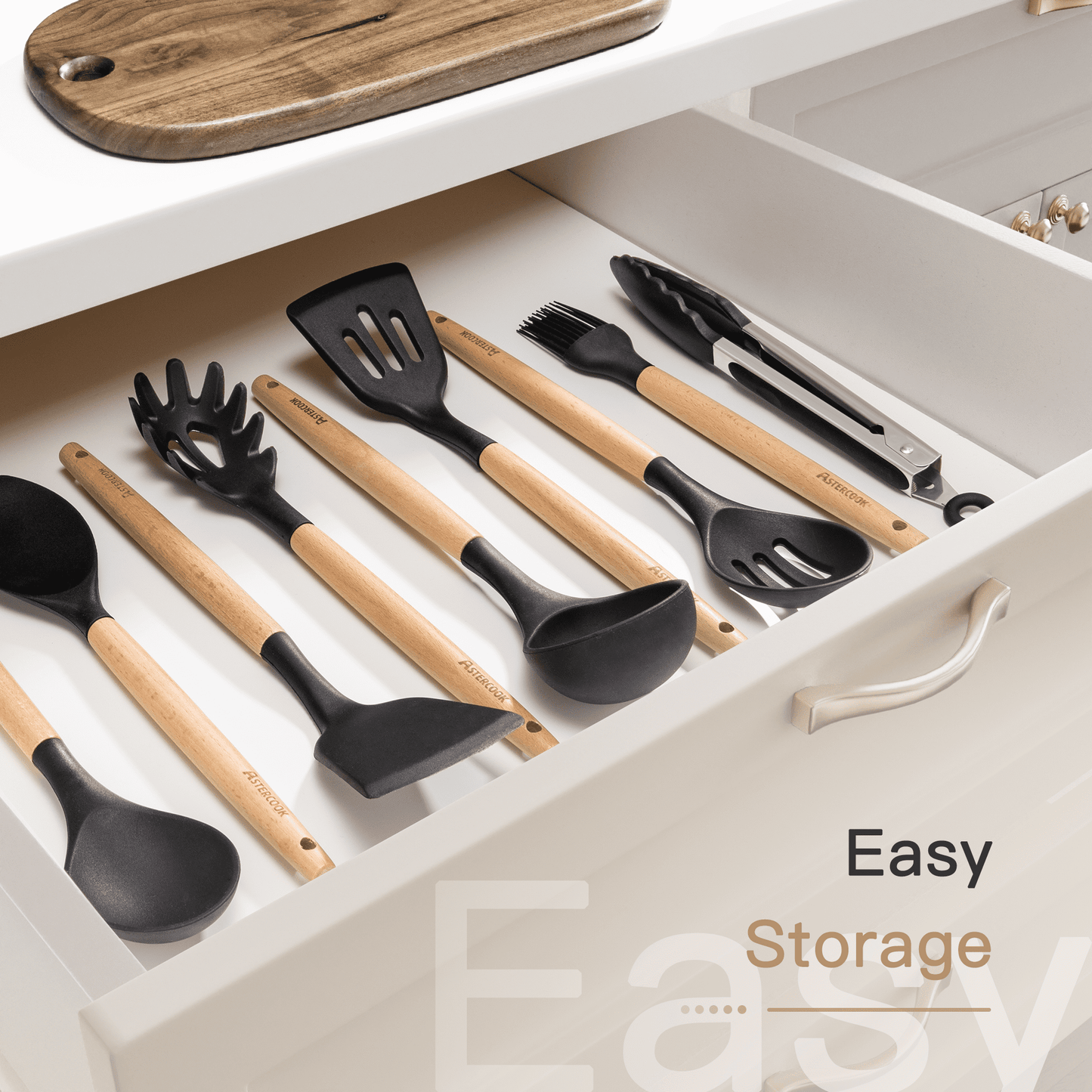 Astercook Silicone Cooking Utensils Set