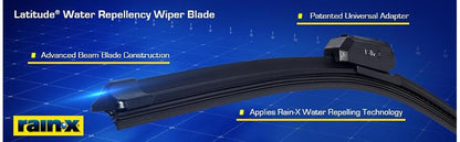 Rain-X Latitude 2-In-1 Water Repellent Wiper Blades – 22" (Pack of 2)