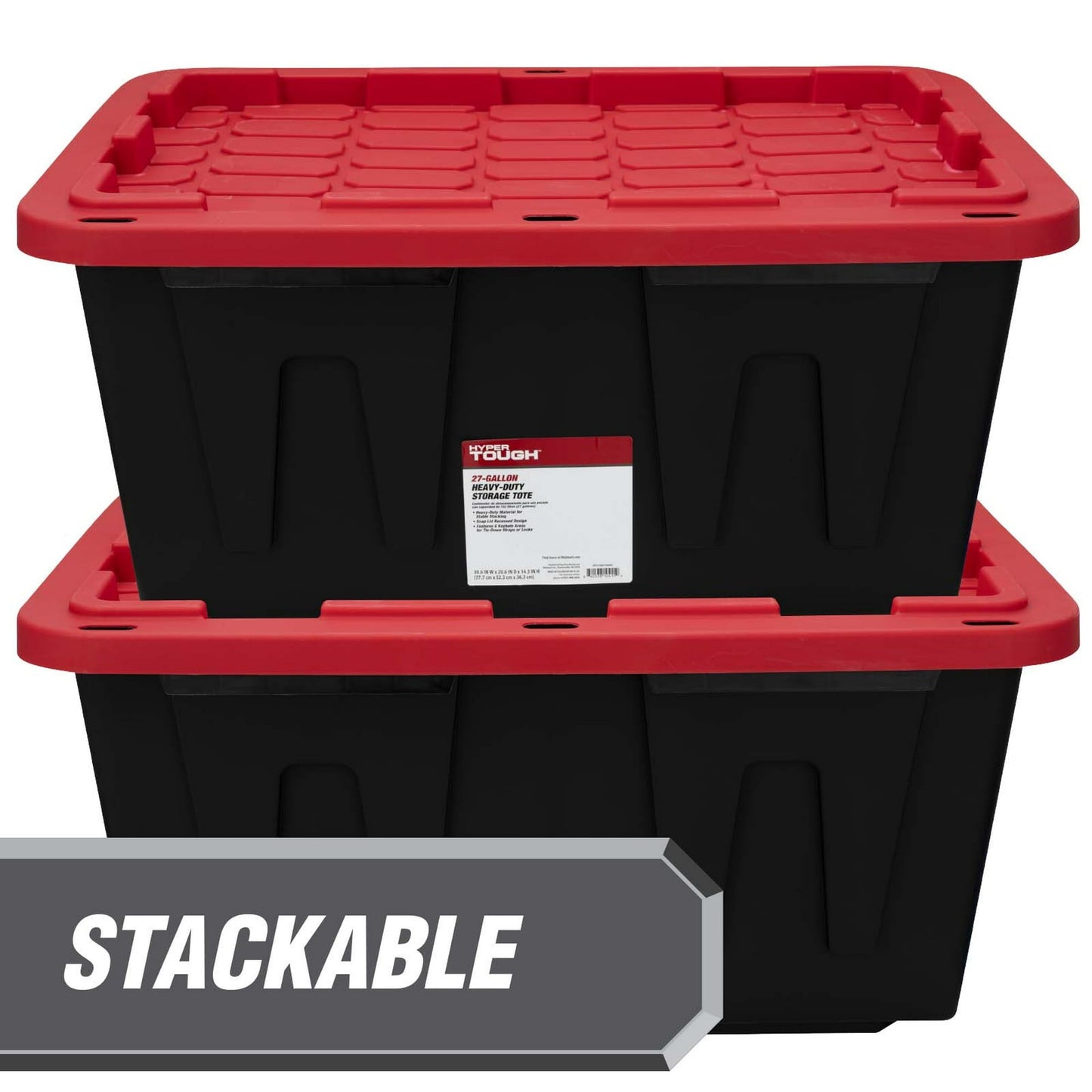 Hyper Tough Large Storage Bin, 27 Gallon Plastic
