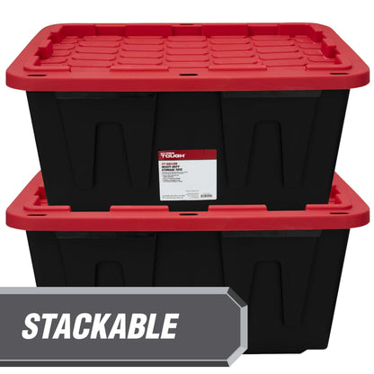 Hyper Tough Large Storage Bin, 27 Gallon Plastic