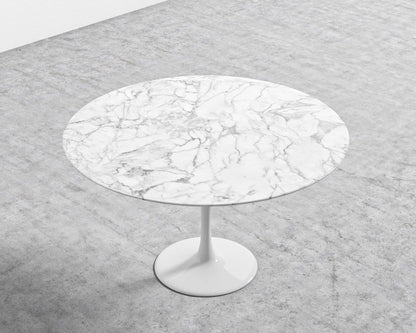 Tulip Table Round - Carrara